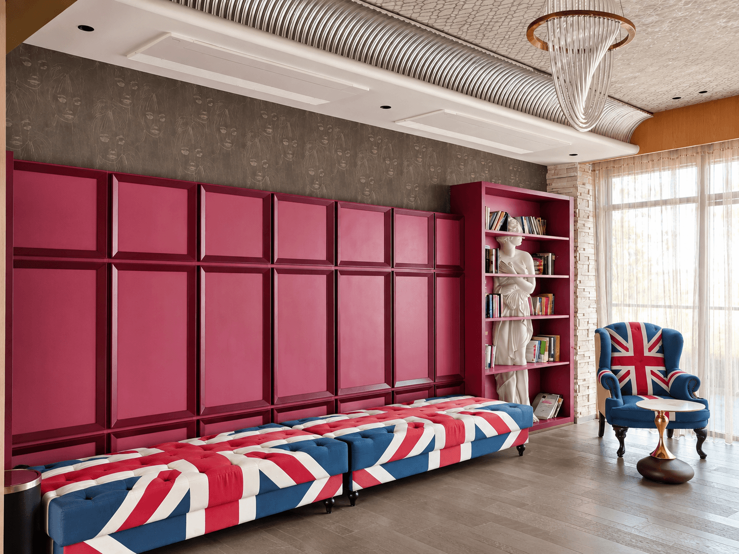 Modern interior design with luxury furniture
